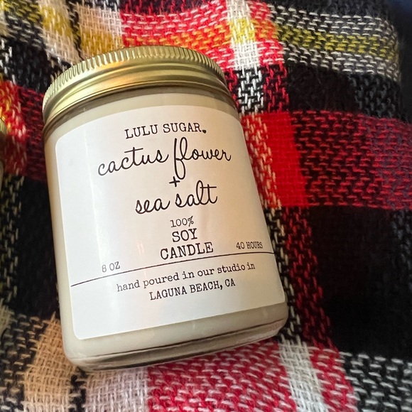 LULU SUGAR 100% Soy Candle. Pink pony and cactus flower - Picture 4 of 7